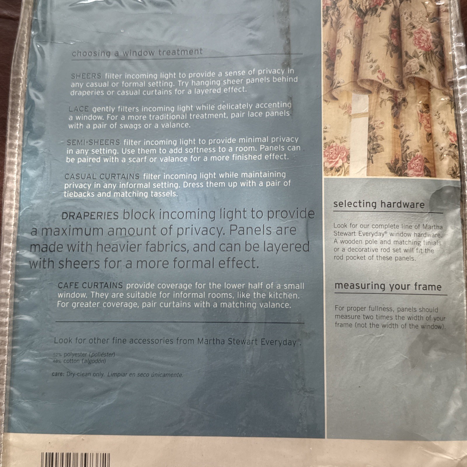 NWT Martha Stewart Blackout Drapery Panels”Summer Garden” Jacquard Fabric;2 Sets