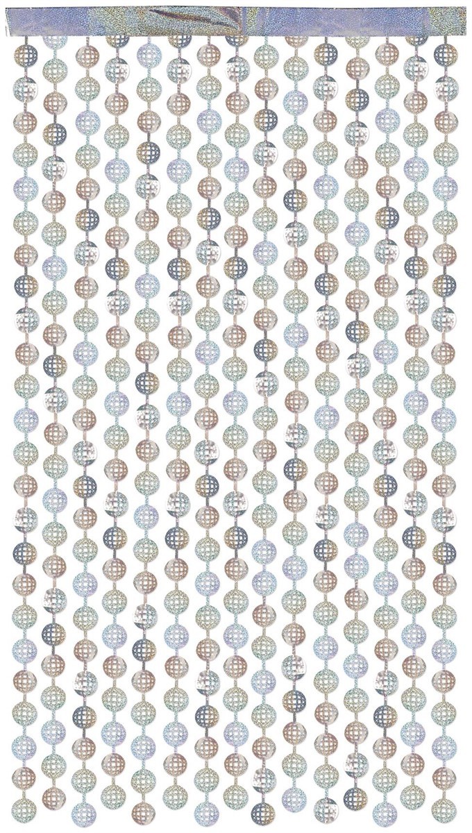 Metallic Disco Ball Curtain of Size 6′ 6″ x 3′ 3½» for Halloween – Beistle
