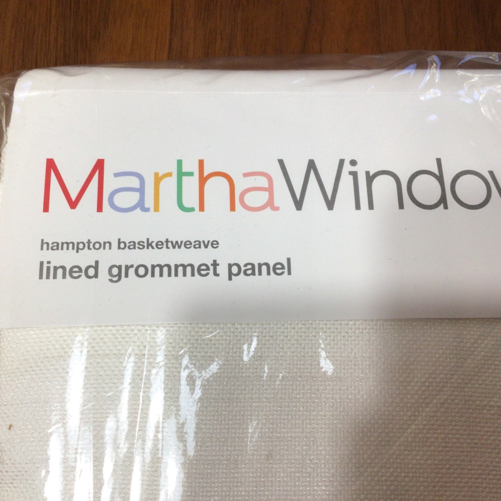 Martha Stewart NEW HAMPTON Grommet Single Curtain Panel COOL WHITE 50×84