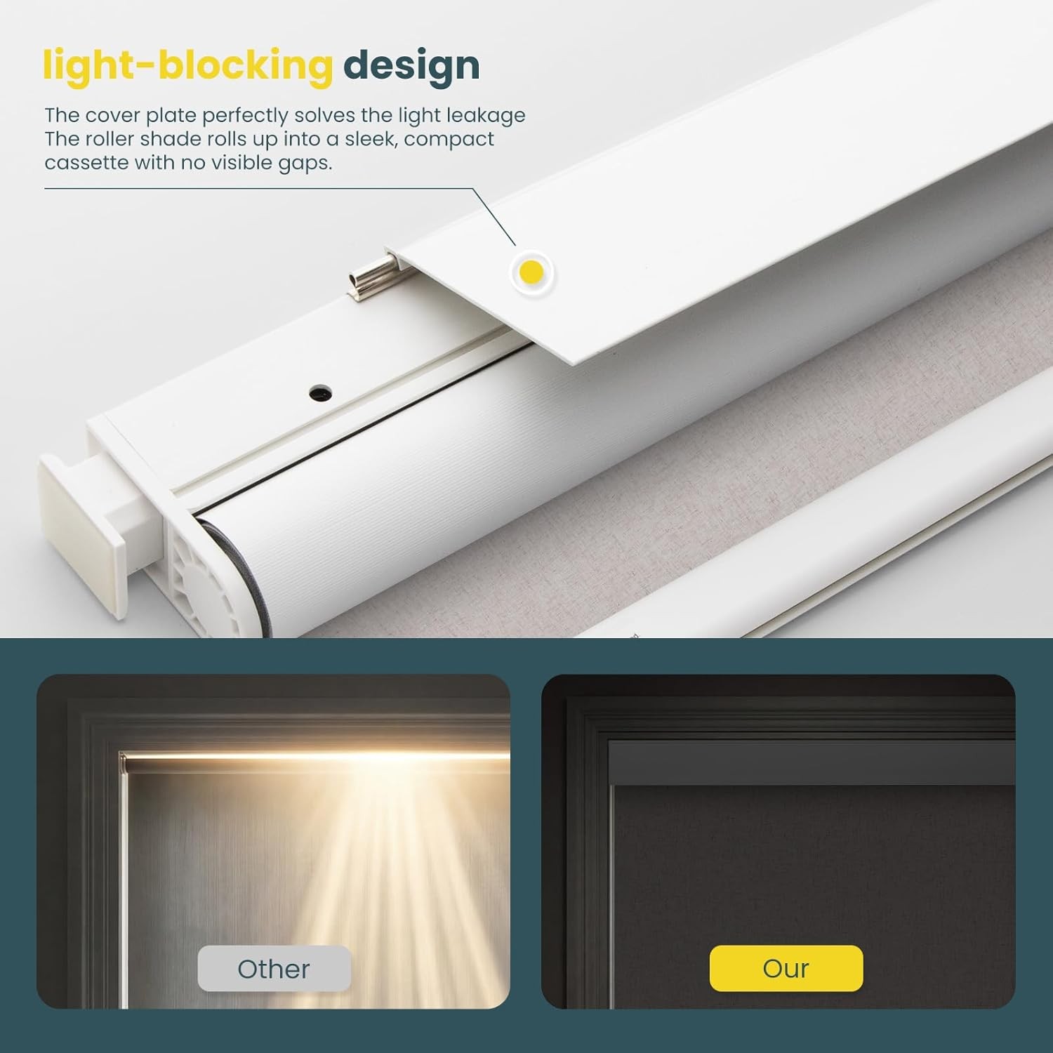 Motorized No Drill Blinds Linen 34×64 Cordless Electric Roller Shades #R09
