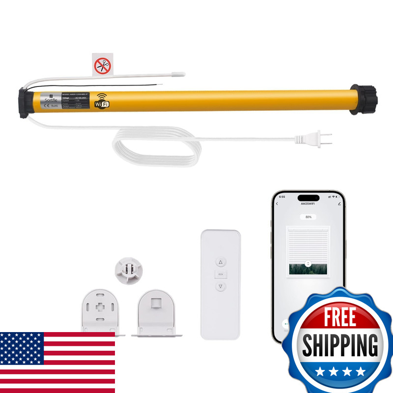 Sortfle Smart Tuya Wifi Blinds Motor Ac100-240V Plug-In For 1.5/38Mm Shade