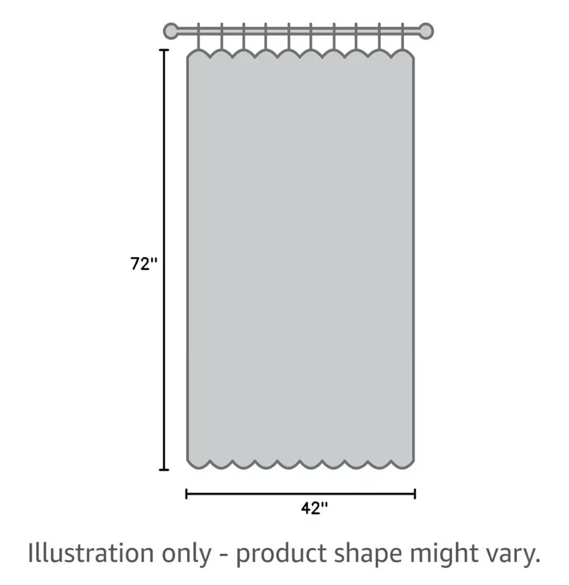 2 Panels Natural Linen Semi Sheer Window 42″W x 72″L (Pack of 2) Light Grey