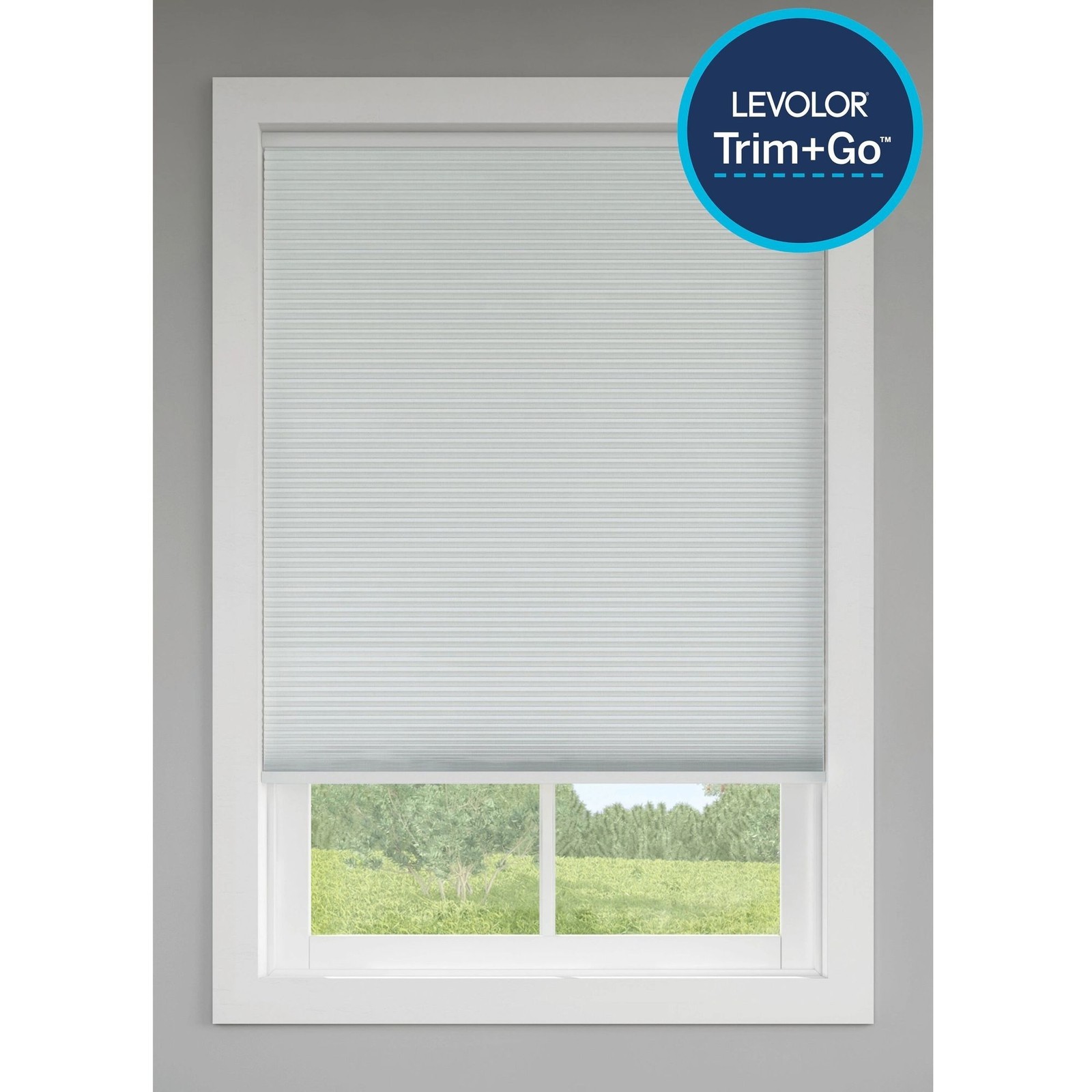 LEVOLOR 22 5/16 X 72-In Trim & Go Snow Light Filtering Cordless Cellular Shade
