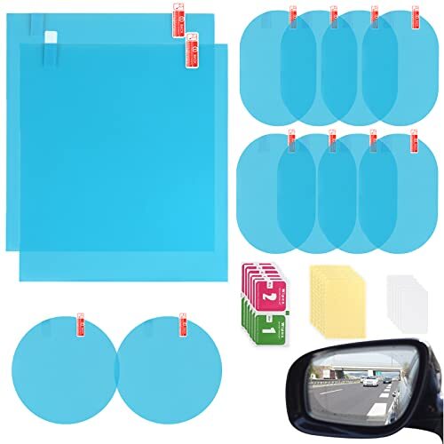 12Pcs Car Rearview Mirror Film Anti Fog Anti Glare Anti Scratch Anti Mis Rain…