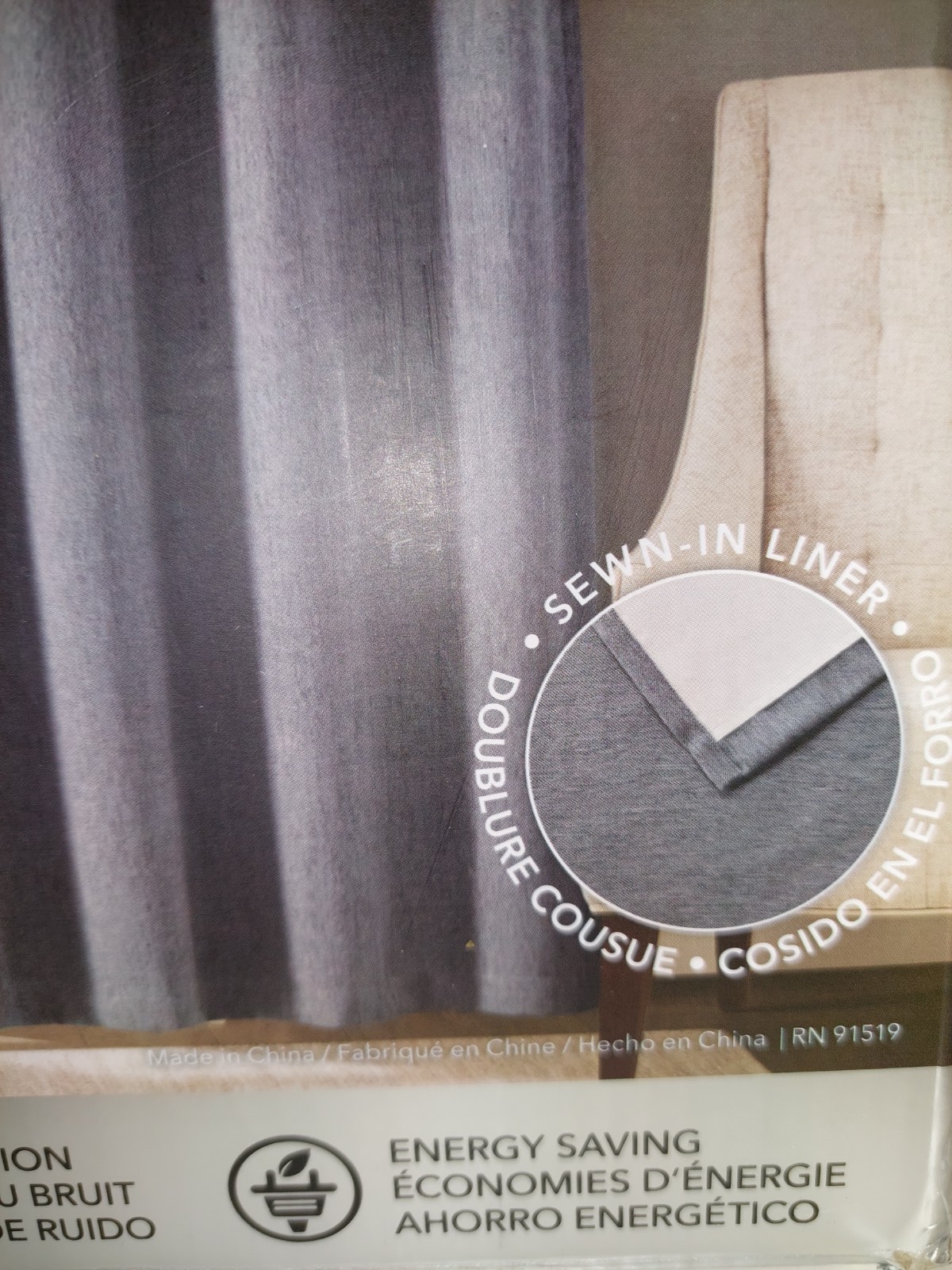 💤SunSmart Total Blackout Curtain Panels – 2-Pack – Indigo Blue – ITM# 1796087
