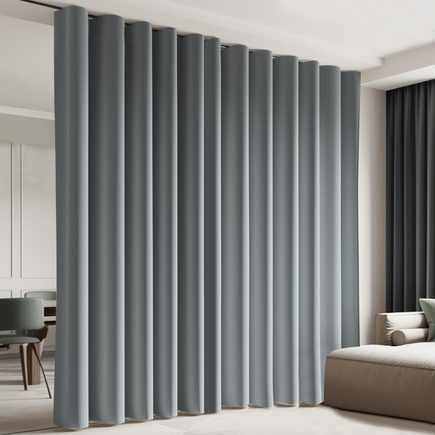 Room Divider Blackout Curtain Total Thermal Insulated Curtains for Patio Door Li