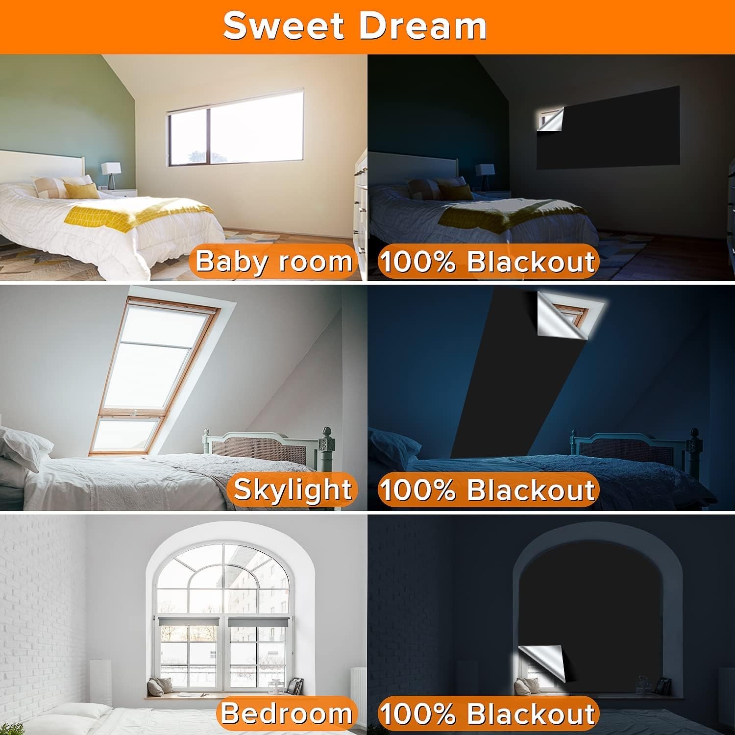 Portable Blackout Curtains, 40 x 57/57x79Blackout Shades, 100% Portable Blackout