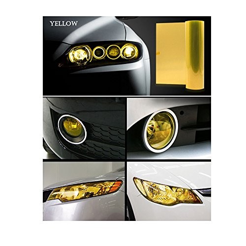 Car Light Tint Film Headlight Fog Light Taillight Tinted Vinyl Tail 1PC Yellow