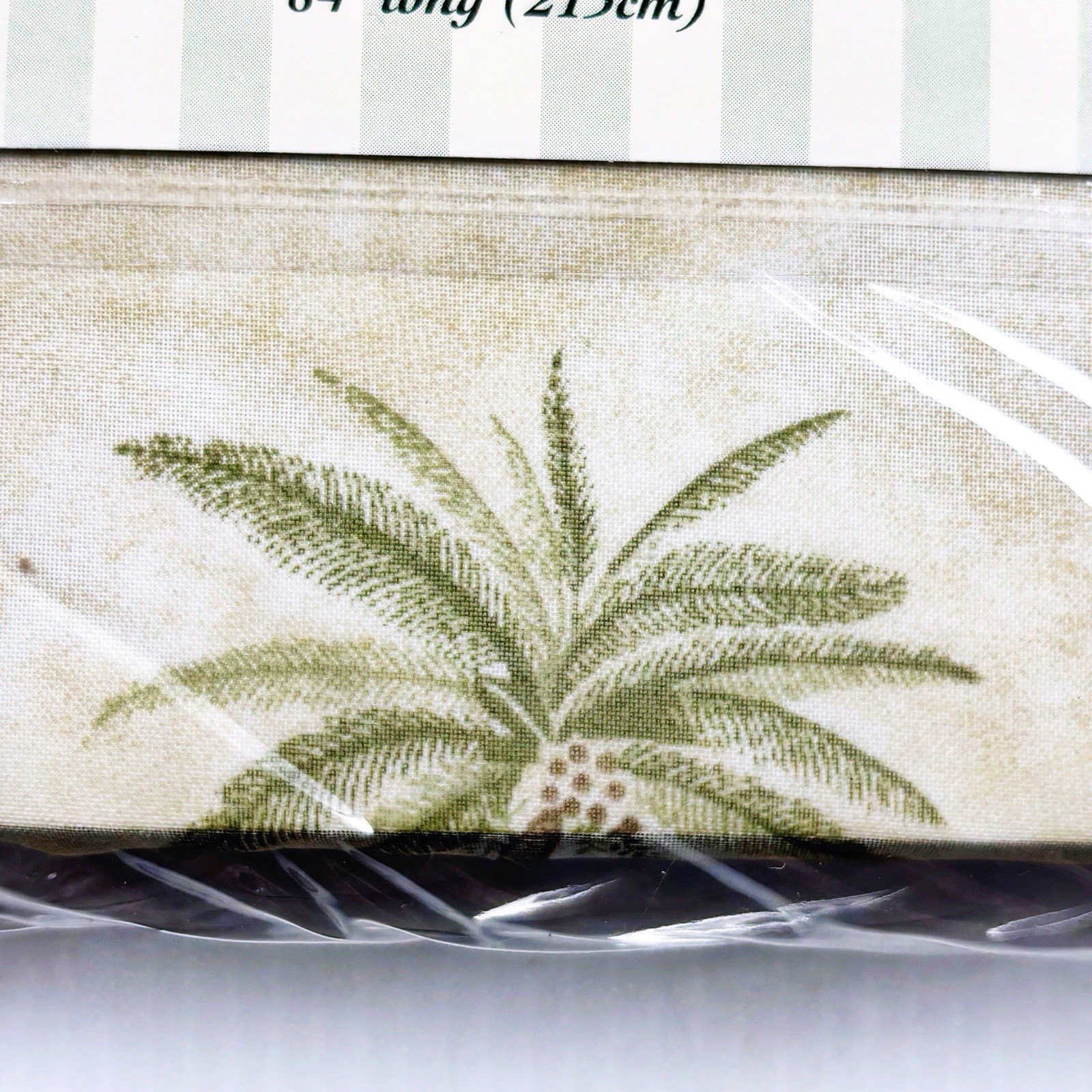 ONE Waverly Sheer Panel Drapery Curtain TAHITI SAGE Palm Trees 60×84 New Package