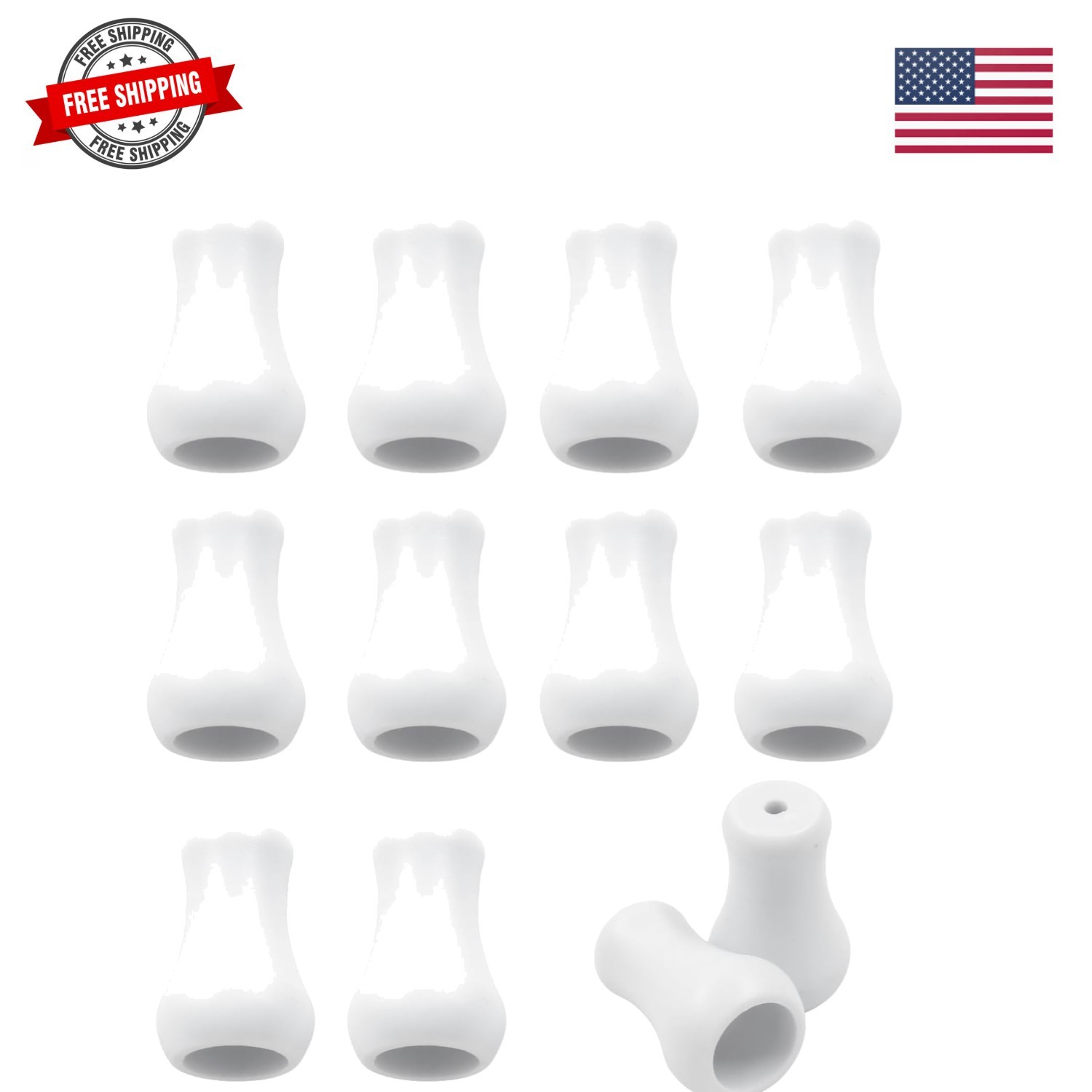 12Pcs White Plastic Pull Cord Tassel, Plastic Drawstring Tassels Window Blind…