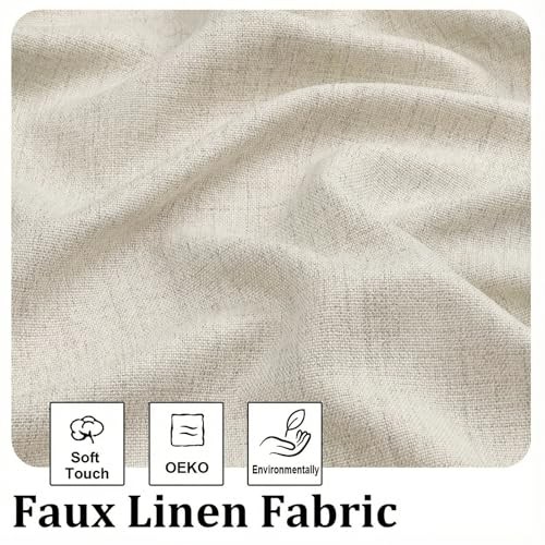 Valance for Windows – Light Filtering Faux 52″W x 12″L (Pack of 1) Natural
