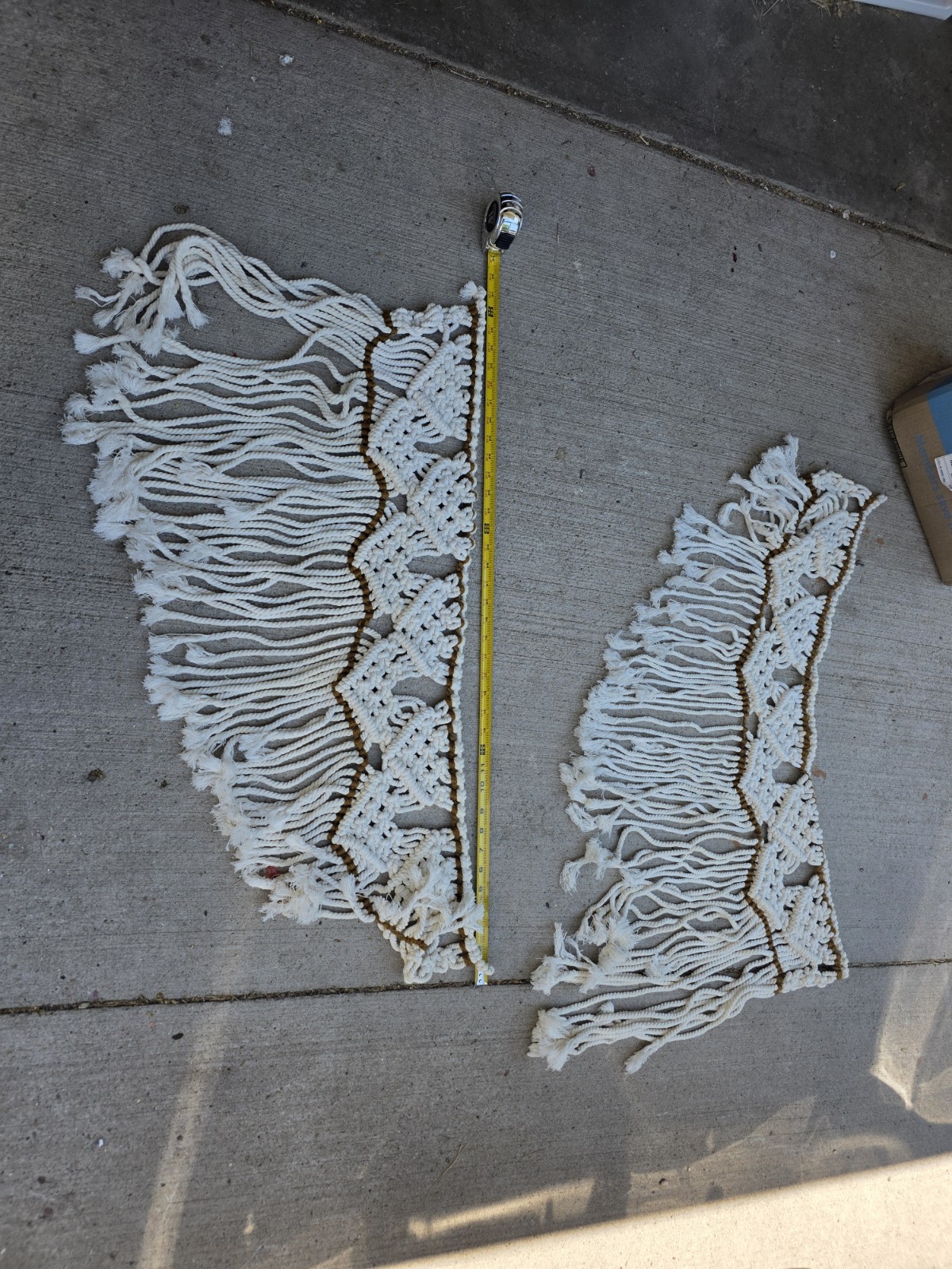 2 Crocheted Home Decor For Wall Or Used As Curtain Valences