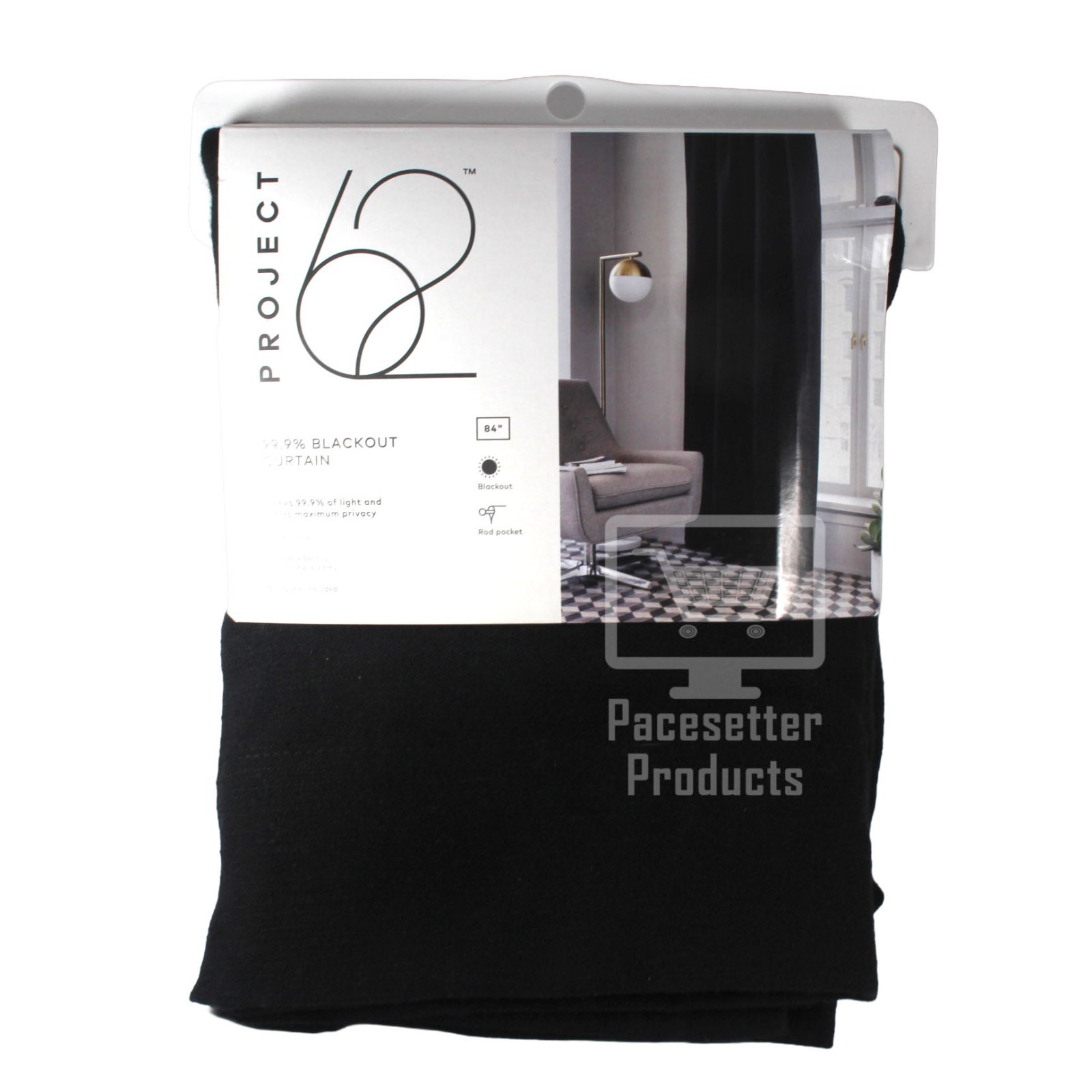 NEW Project 62 Blackout Curtain One Panel 50″ W x 84″ L Black Henna Rod Pocket