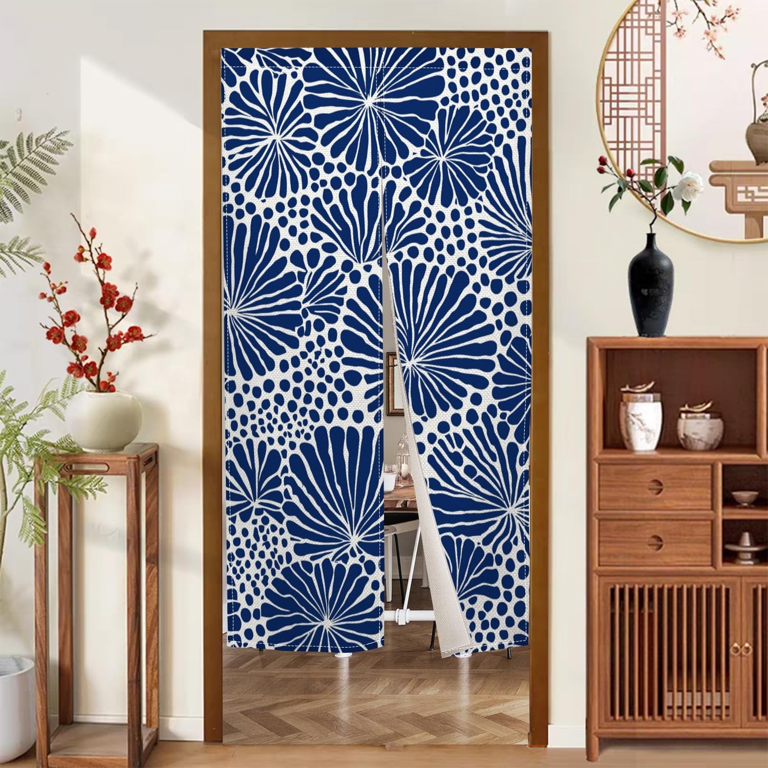 Japanese Noren Doorway Curtain Traditional Japanese Style Door Curtain Blue F…
