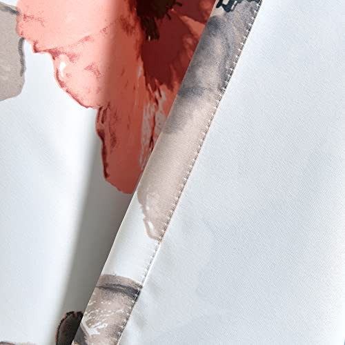 Leah Light Filtering Window Curtain Kitchen Tiers, Pair, 24″ W x 29″ L, Coral