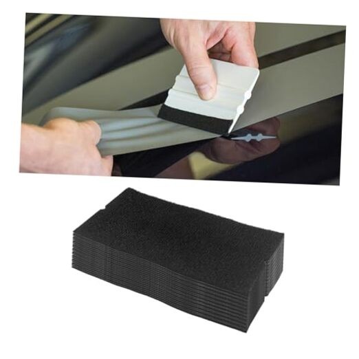 Vinyl Squeegee Felt Fabric, Self-Adhesive Pre-Cut Scraper Wrap Tool, Non 20PCS