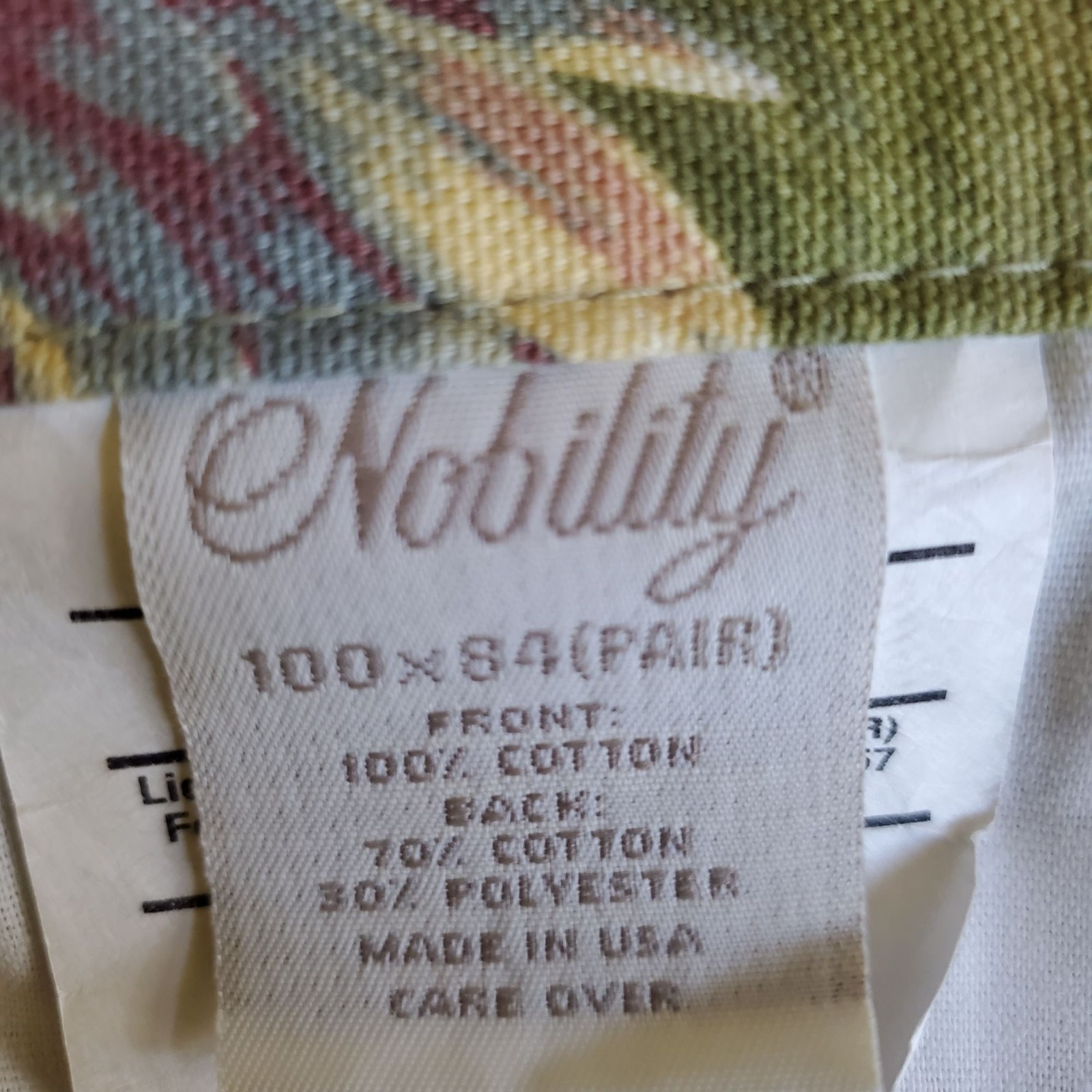 2-100×84″ NWOT «Nobility» Curtain Panels 100% Durable Cotton SAGE Tapestry READ