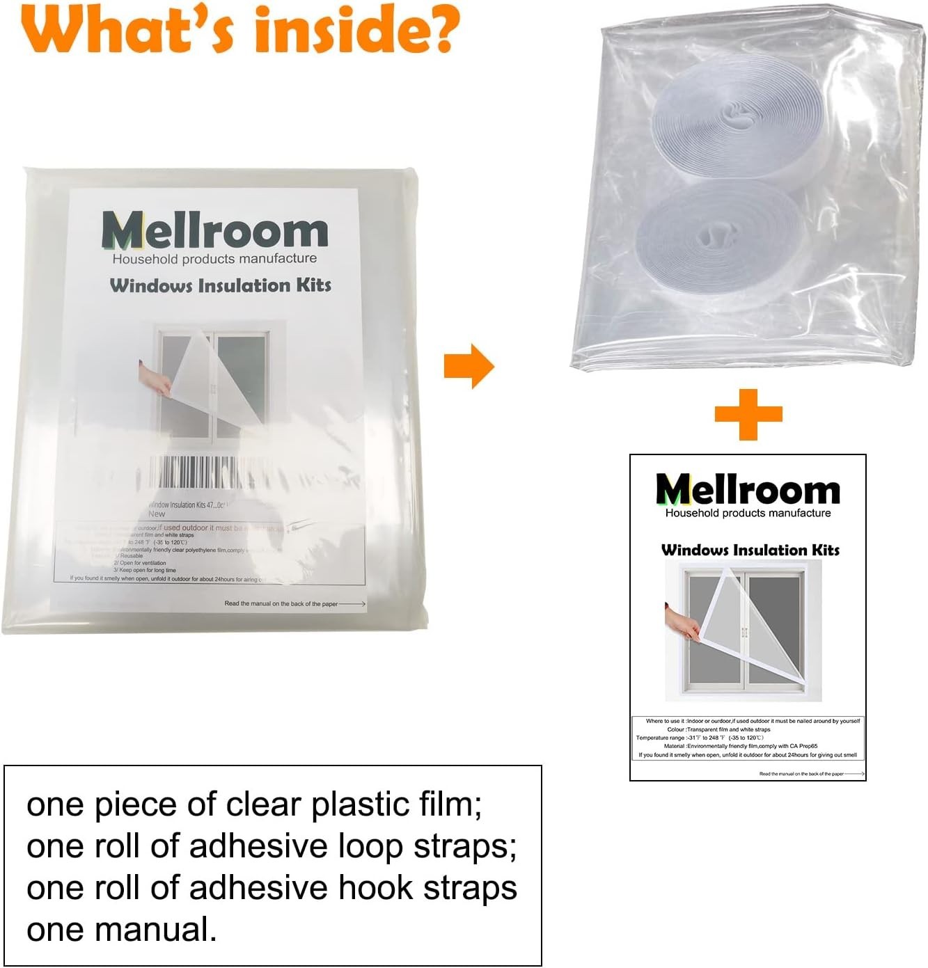 Transparent Insulation Film 47x63in for Winter – Easy Ventilation & Eco-Friendly