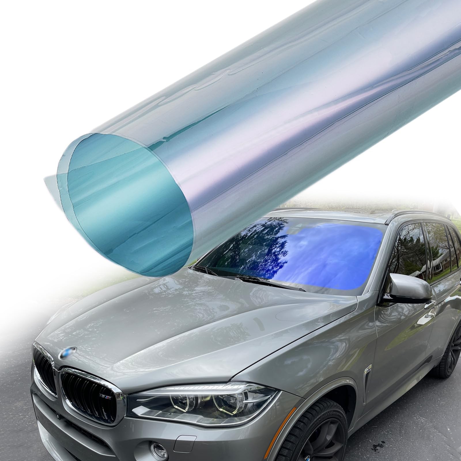 Charming Purple Blue Colorful Car Chameleon Windshield Tint Film 73.8% VLT Ca…