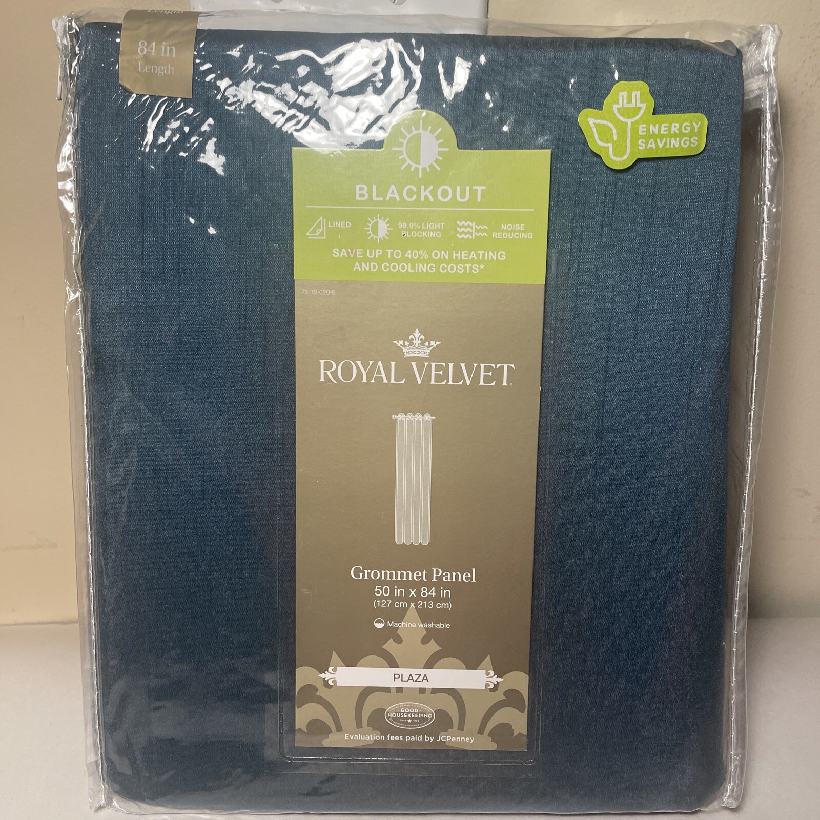 Royal Velvet Plaza Blackout Energy Savings Grommet Panel 50 W x 84 L Stargazer
