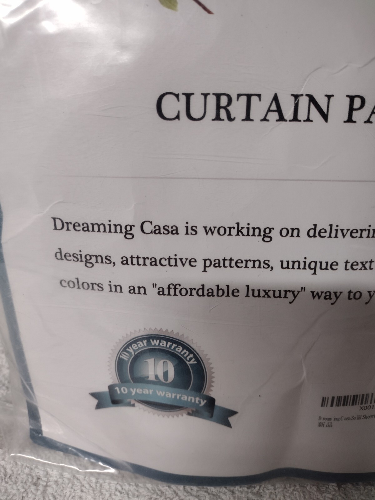 Solid Sheer Curtain 2 Panels Rod Pocket 52″ W x 96″ L Beige Dreaming casa