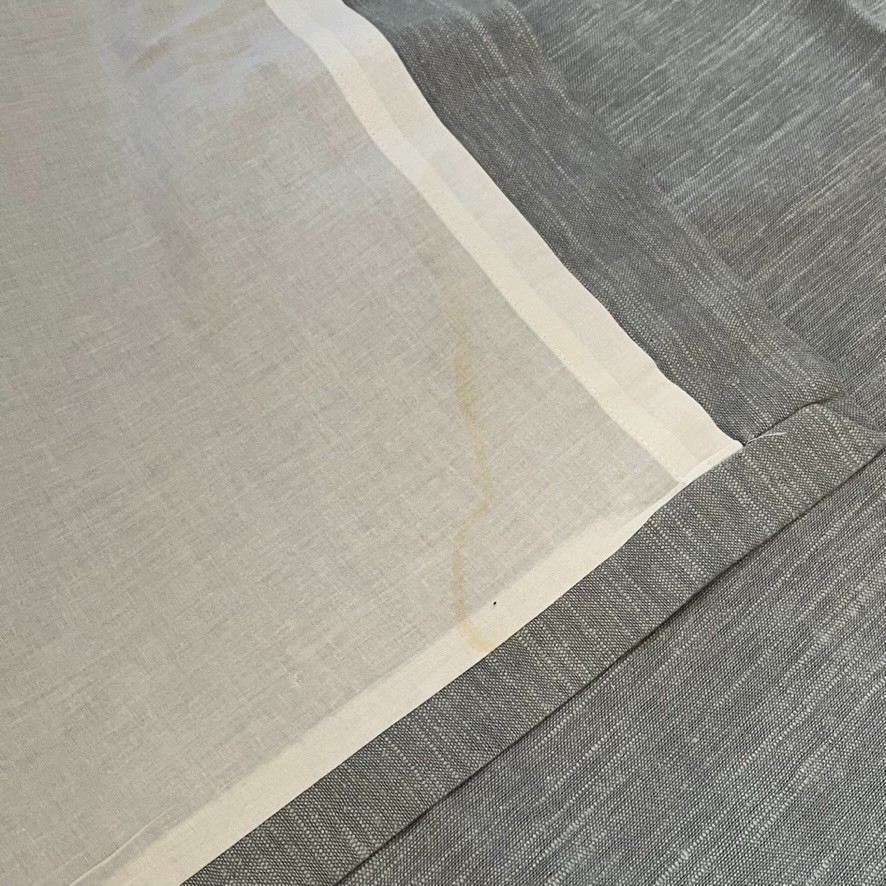 2 Pottery Barn Gray Blackout Lining Curtain Panels 50×84 Linen Blend