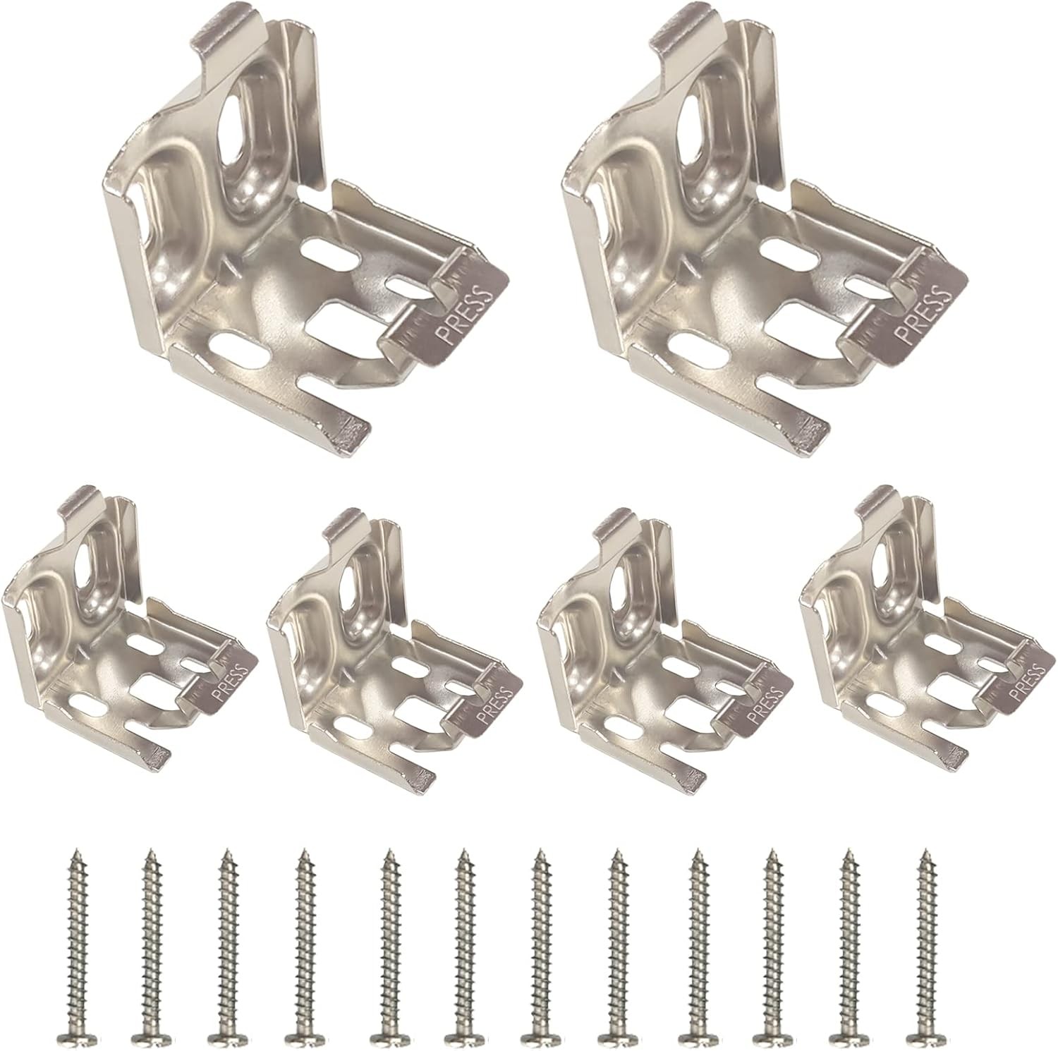 Blind Brackets, 6 Pcs Mini Blind Brackets for 1.5 inch Window Shades, Silver