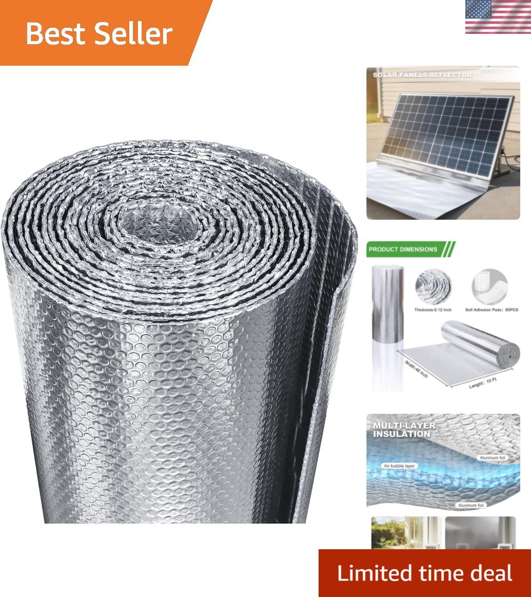 Versatile Reflective Window Insulation – 48″ x 10 Ft Roll for Energy Savings
