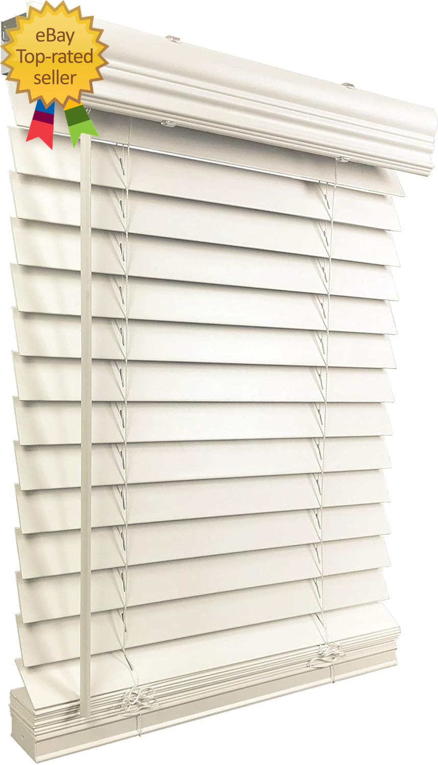 2 Faux Wood 35″ W X 60″ H inside Mount Cordless Blinds 35 X 60 White