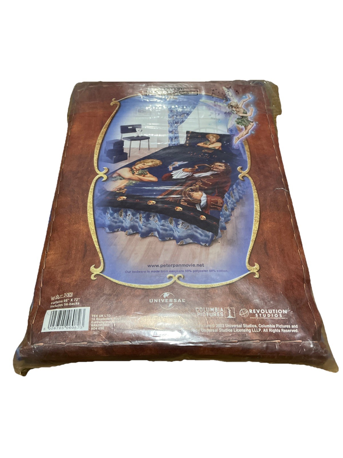 Vintage 2003 PETER PAN Movie Curtains Panels Drapery 66×72 NOS Rare