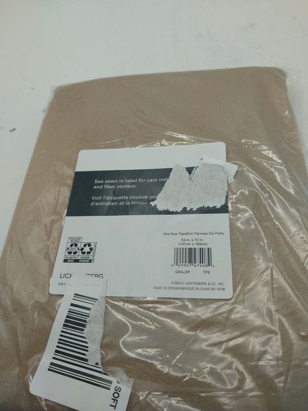 Sun Zero Panel Curtain 54in x 72in Taupe