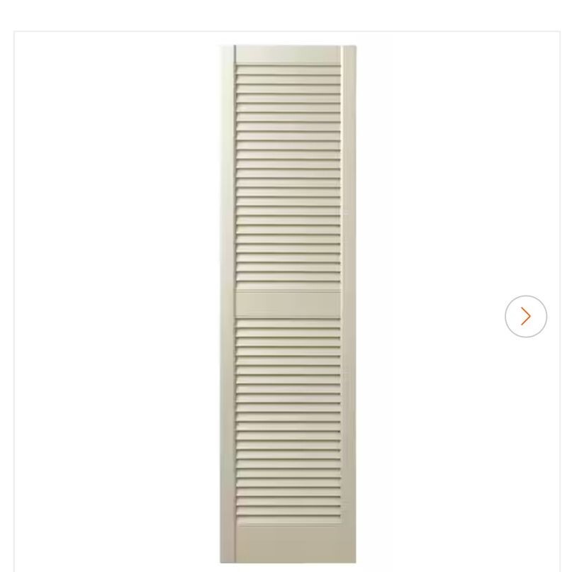 Plygem sand dollar shutters louvered 15 X 59 one pair