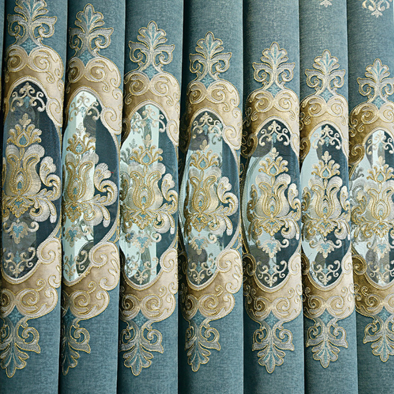 European Chenille Blackout Curtain for Life Room Draped Window