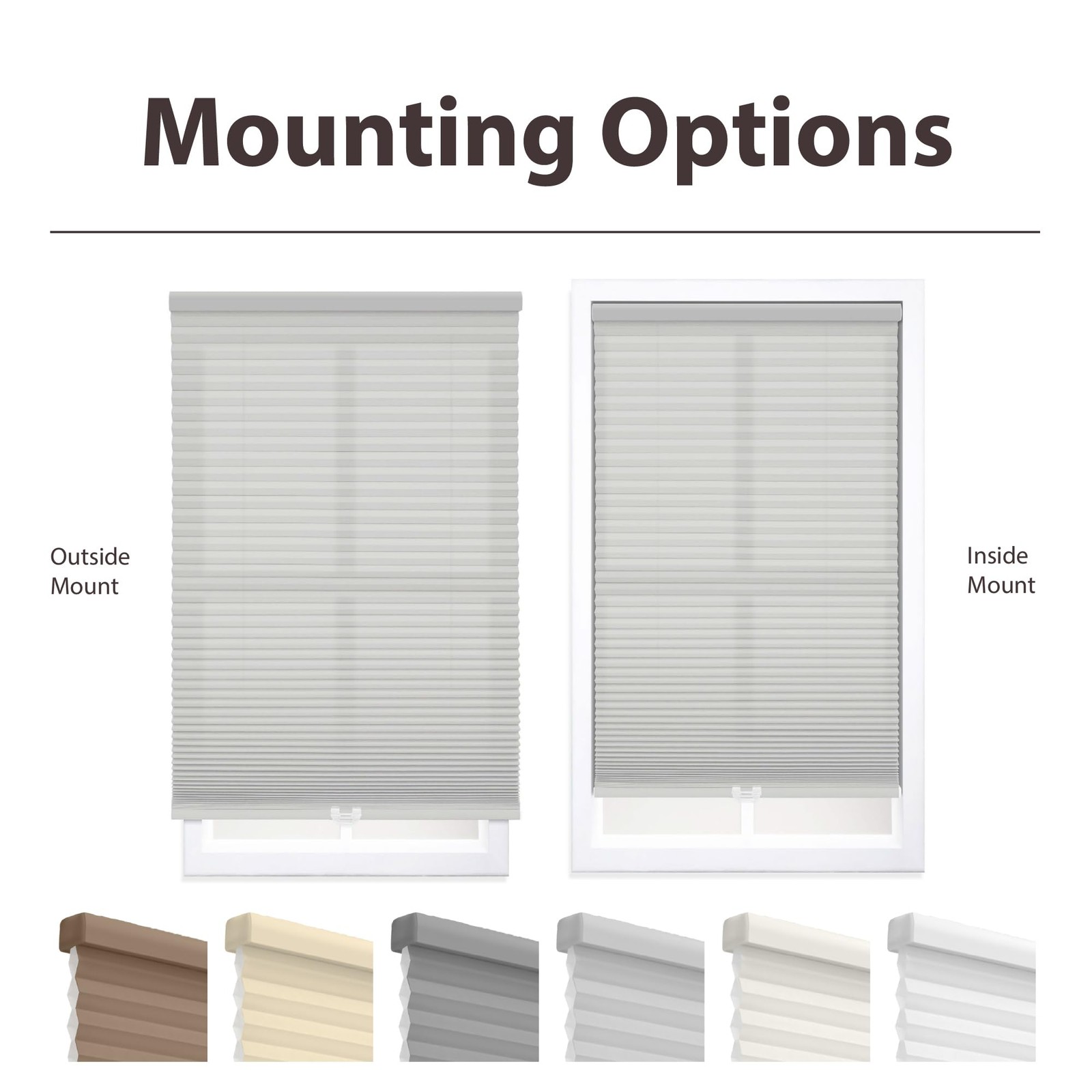 Dez Furnishings Cordless 1.5 Light Filtering Cellular Shade 22.5 W X 48 H Gray