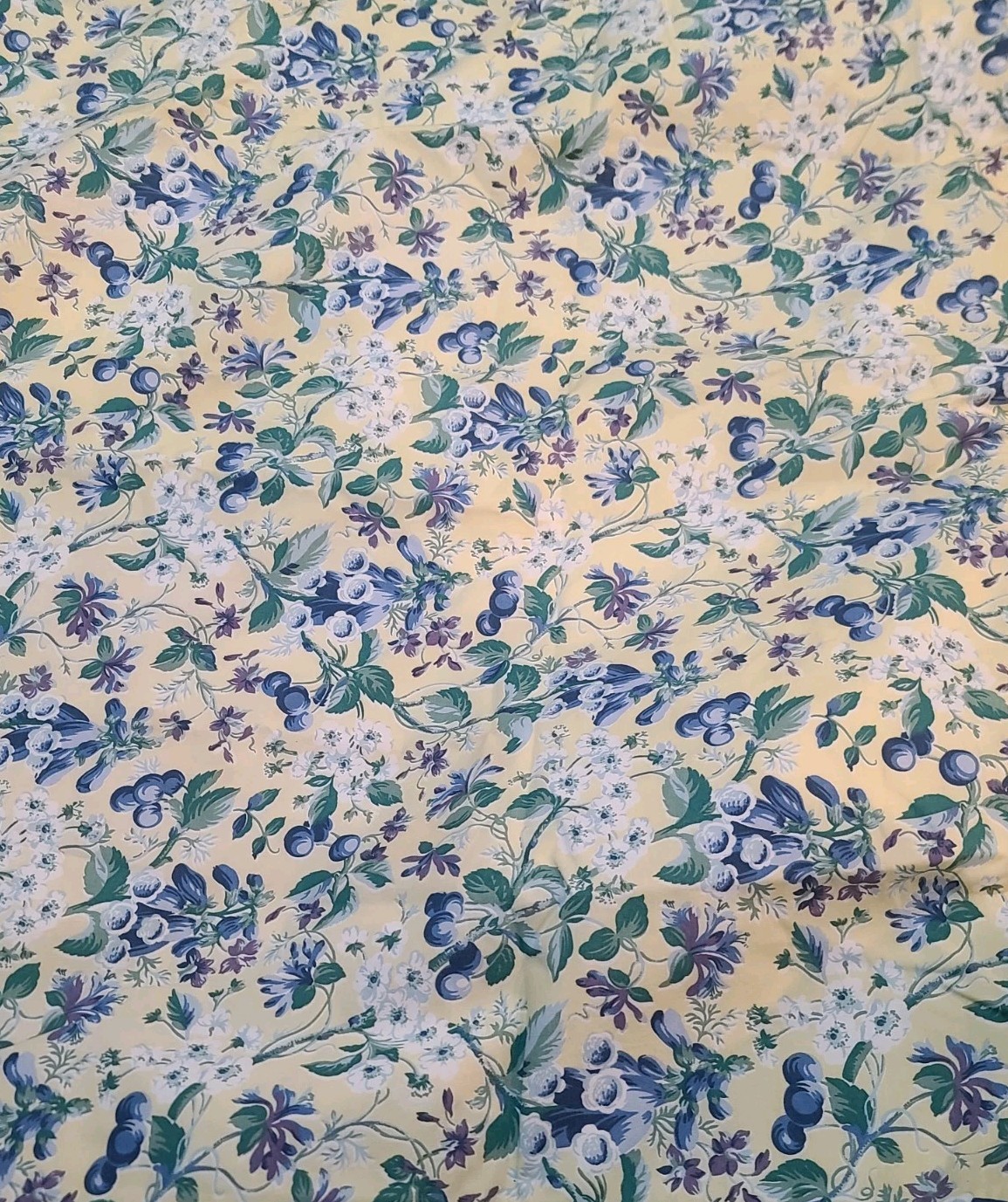 2pc Set SHERIDAN PROVENCAL YELLOW BLUE PURPLE FLORAL 84″L Drapes Curtain Panels