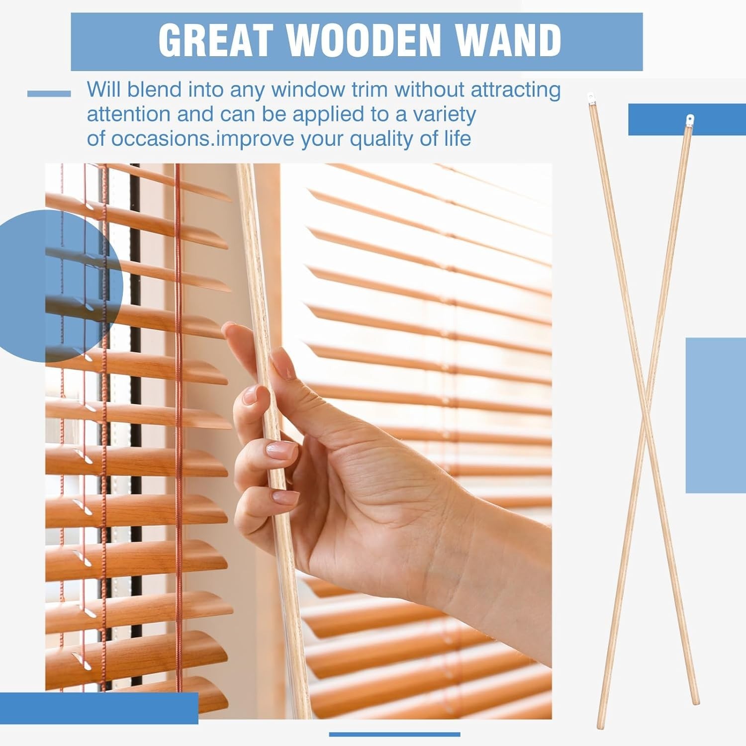 2 Pieces Vertical Blinds Wand Replacement Kit