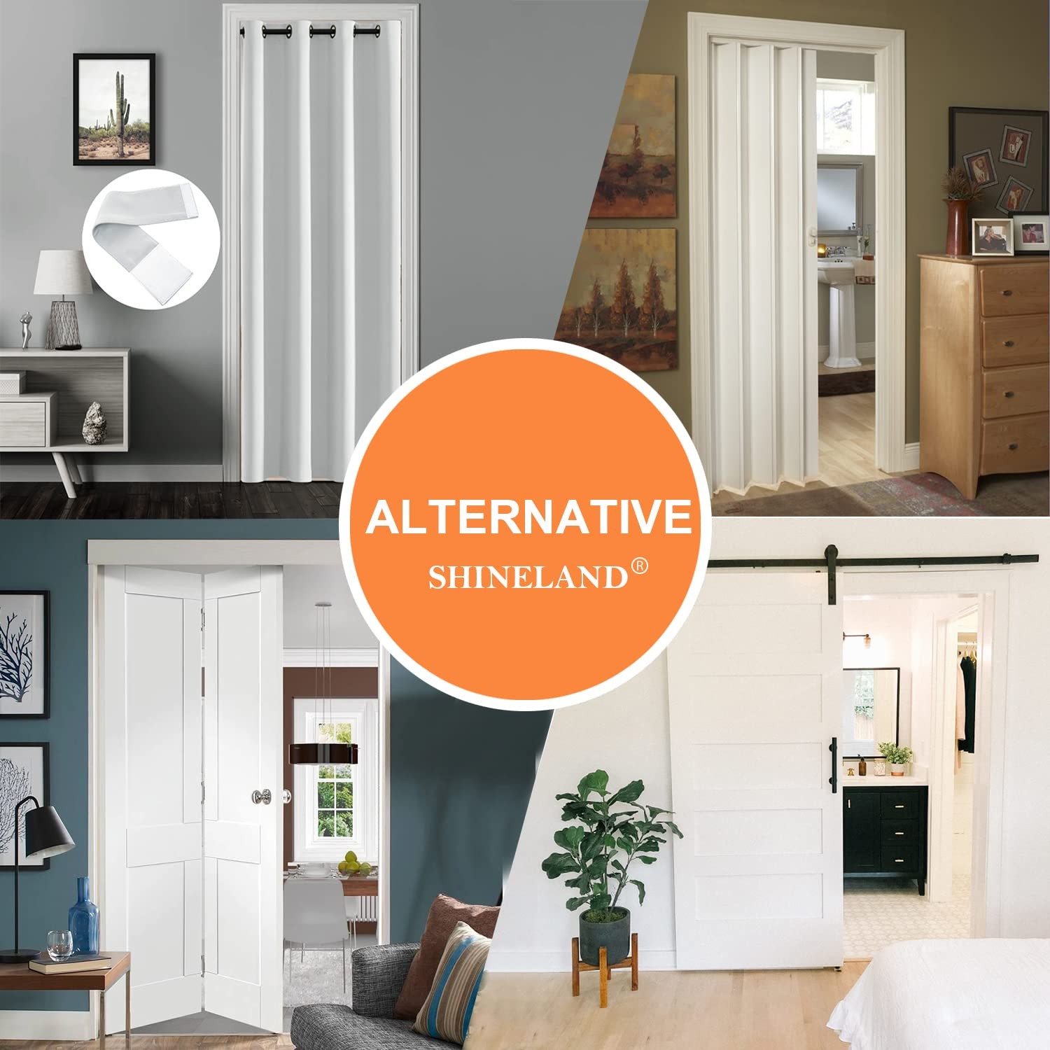 Closet Doors Sliding Panel,Curtain for Faux Accordion Doors 48 x 80,Puertas p…