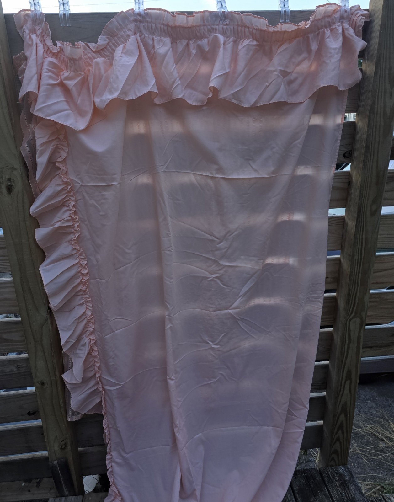 Vintage Kellwood Home Fashions Peach Blush Cottage Curtain Set – Made in USA