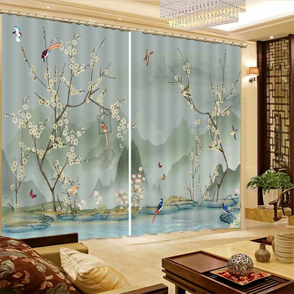 Great Pear Flower Open 3D Blockout Photo Print Curtain Fabric Curtains Window