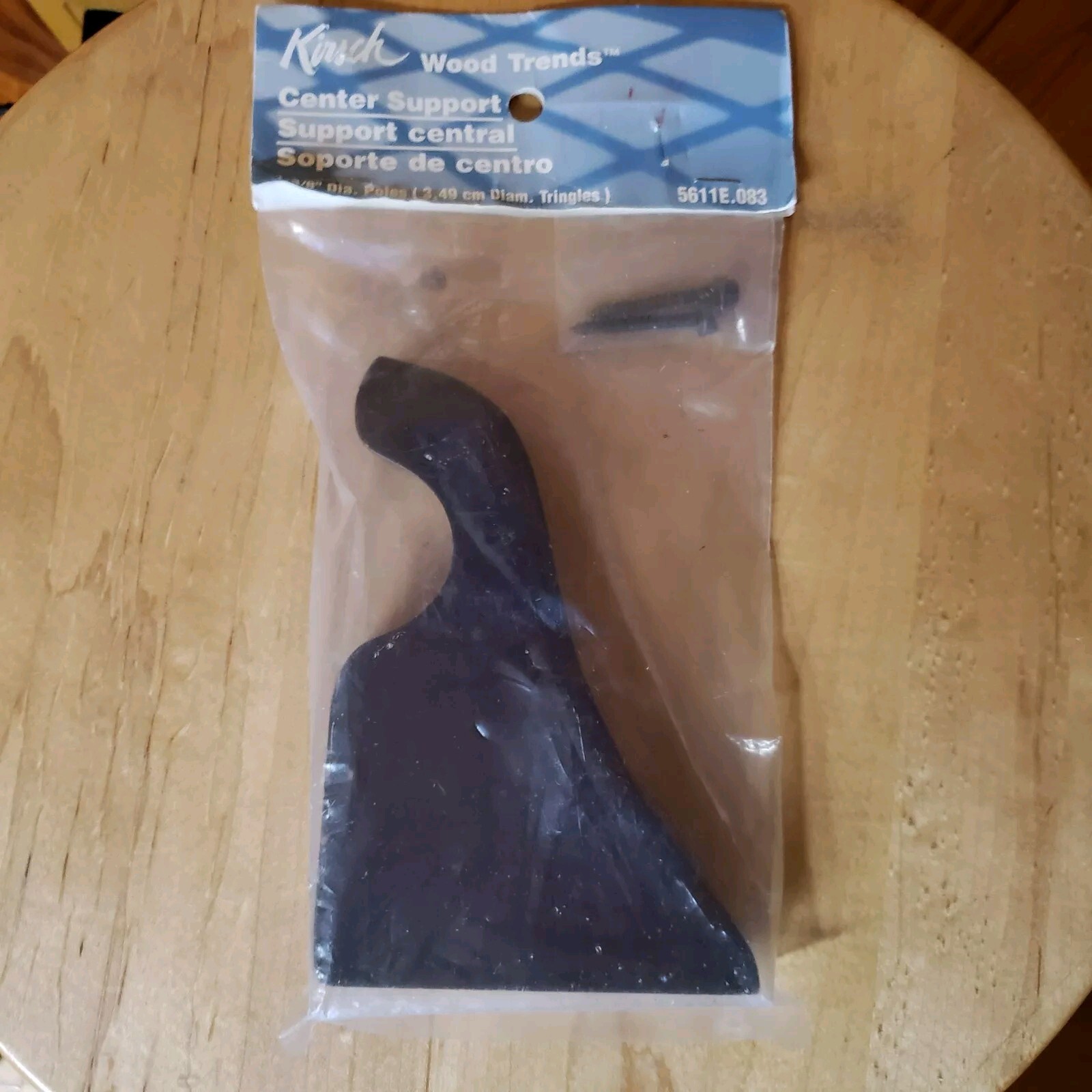 Kirsch Center Support For Curtain Rod 1 & 3/8″ Pole Mahogany Dark Wood 2 Avail.