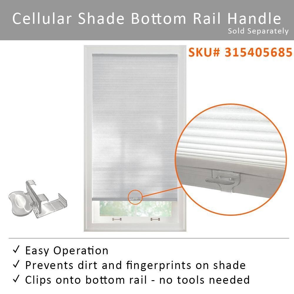 HOME DECORATORS Shadow White Top-Down Bottom-Up Cellular Shade 34.125″ W x 64″ L
