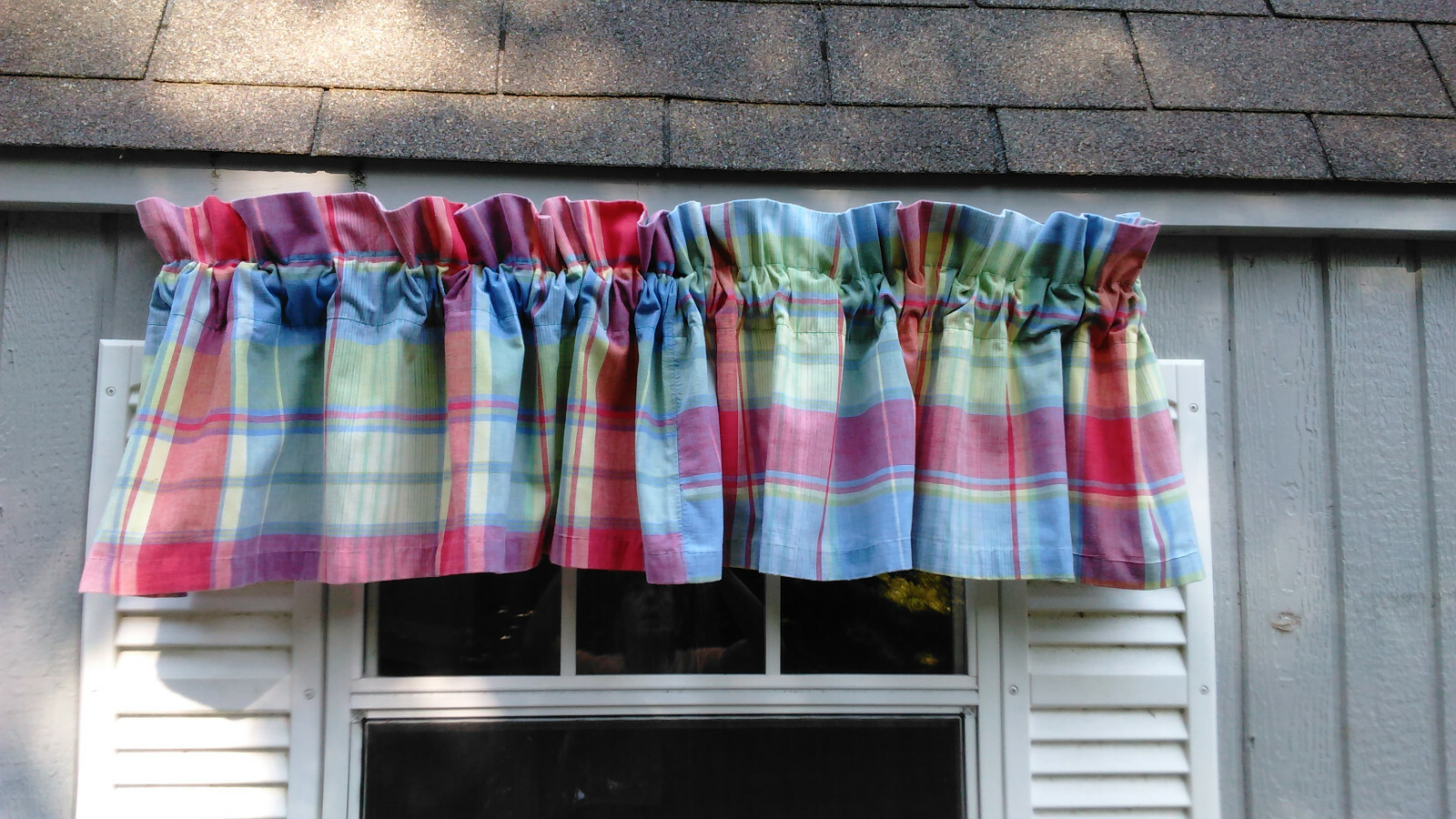 Vintage Spinnaker Madras Plaid-Ralph Lauren-Lined Valances 6 available-Boys Room