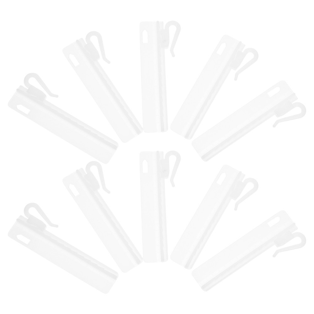 50 Pcs White Pinch Pleat Curtain Hook Accessories Adjustable Hooks