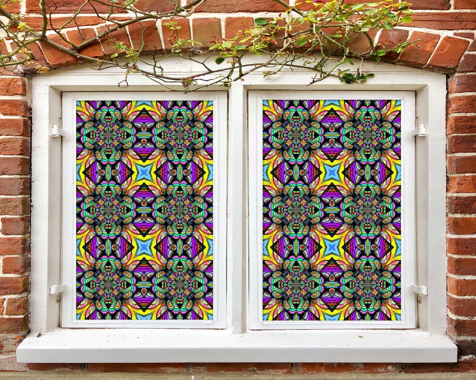 3D Purple Fish D293 Window Film Print Sticker Cling Stained Glass UV Block Amy
