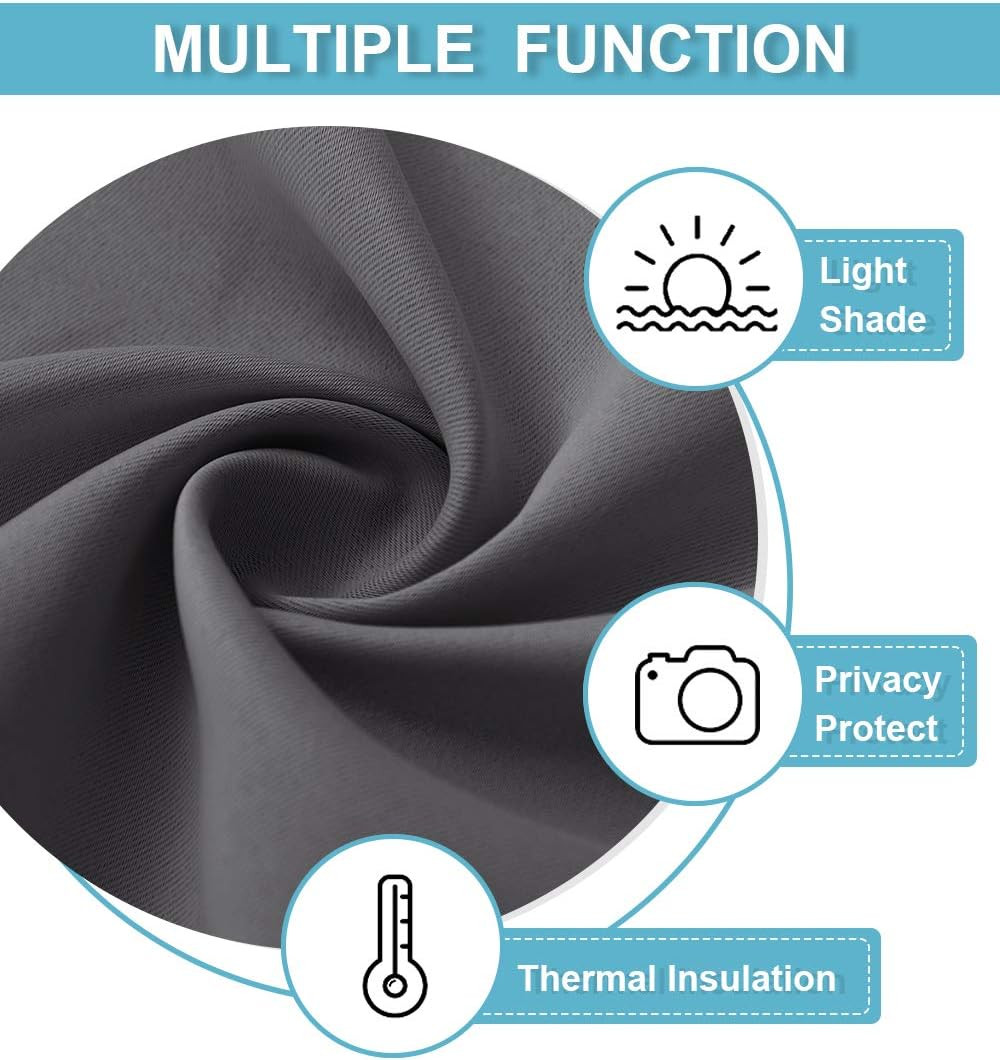 Blackout French Door Curtain – Privacy Thermal Insulated Window Shades for Patio