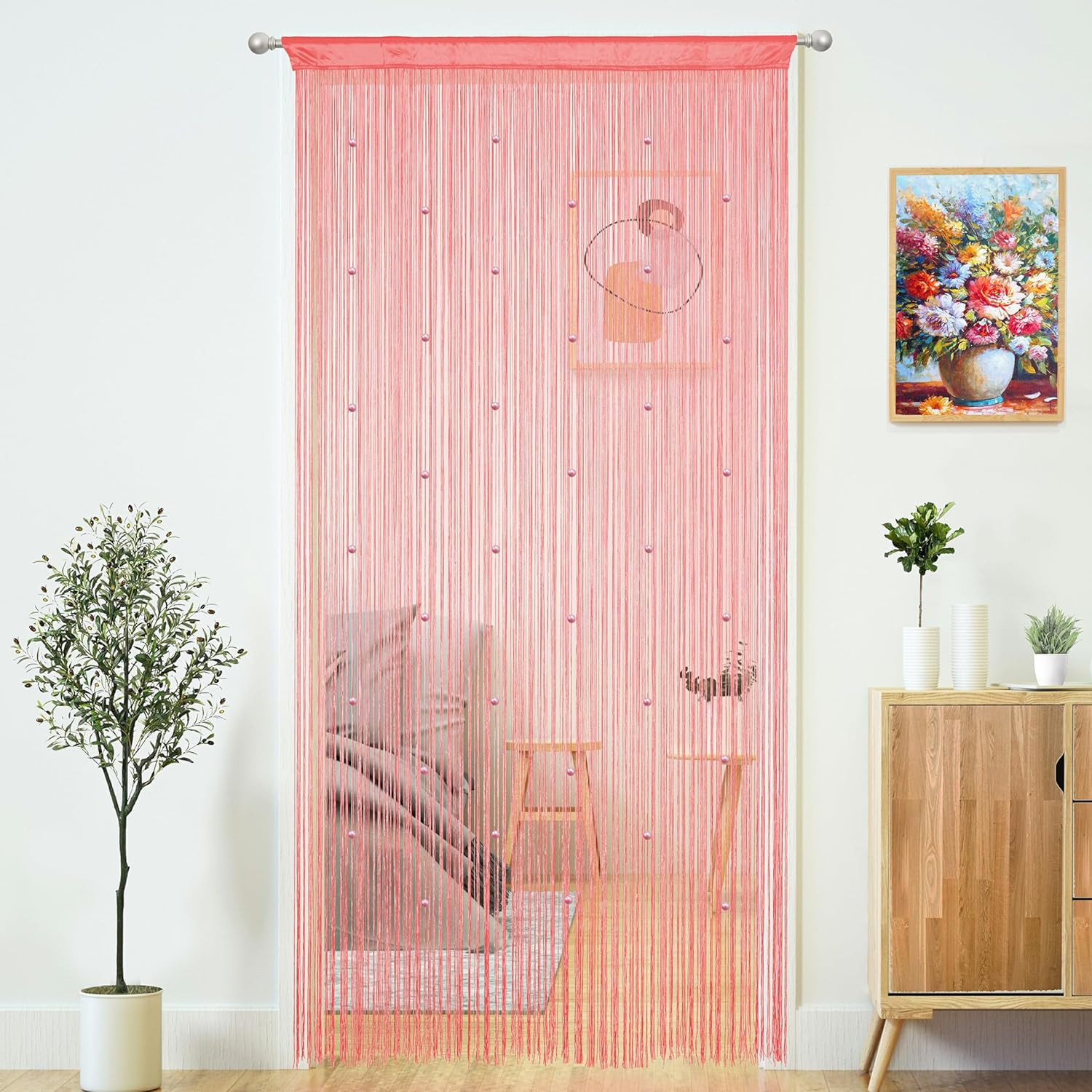 Beaded Curtain Door String Curtains for Doorways Tassels Beads Hanging Fringe Hi