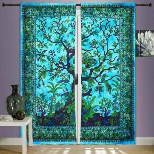Indian Mandala Tapestry Curtains drapes Wall Hanging Valances Home Décor Curtain