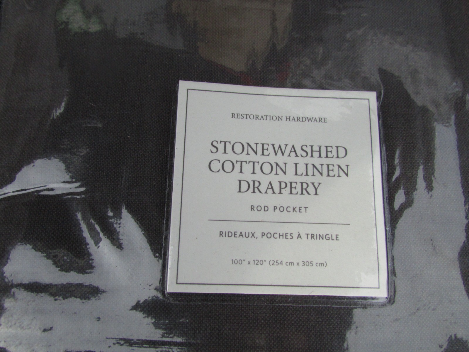 New Restoration Hardware Drapery Panel Rod Pocket WHITE 100”x120”
