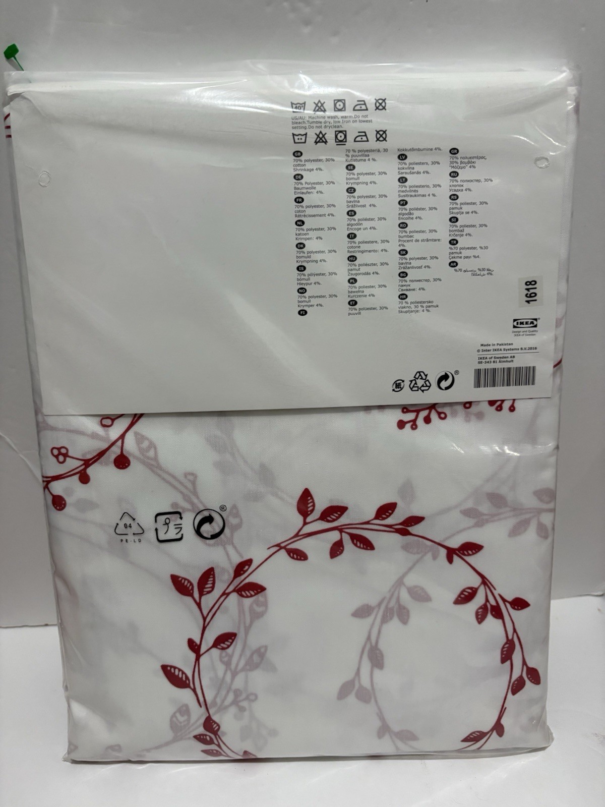 IKEA Vinter 2016 Curtains 2 Panels Red White Christmas Garland Scandinavian New