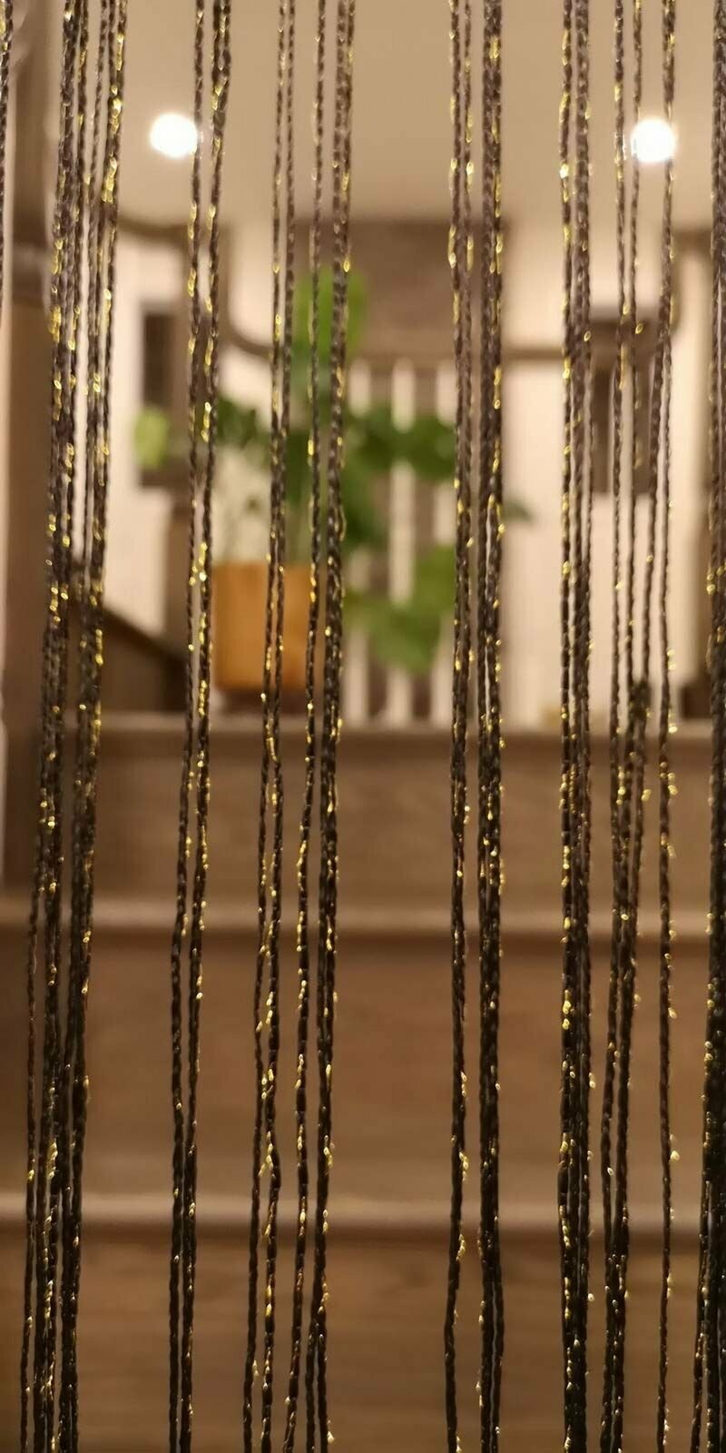 TJ Global String Curtain Room Divider Partition Door with Ribbon Thread, Tape…